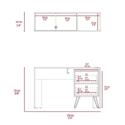 FM Furniture Cartagena Modern Wood Office Desk Set In Light Oak And White -CYMAX Sales 2489014 7 L