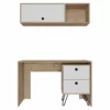 FM Furniture Cartagena Modern Wood Office Desk Set In Light Oak And White 2 FM Furniture Cartagena Modern Wood Office Desk Set In Light Oak And White -CYMAX Sales 2489014 L
