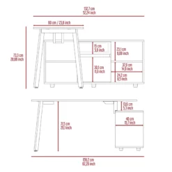 FM Furniture Cusco 150 L-Shaped Modern Wood Office Desk In Light Oak/Black -CYMAX Sales 2489017 6 L