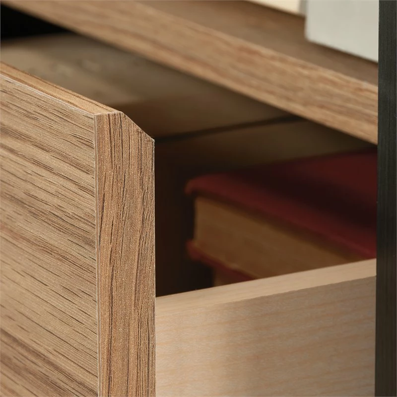 Sauder Acadia Way Engineered Wood L-Shaped Desk In Raven Oak/Timber Oak 4 Sauder Acadia Way Engineered Wood L-Shaped Desk In Raven Oak/Timber Oak - Image 2