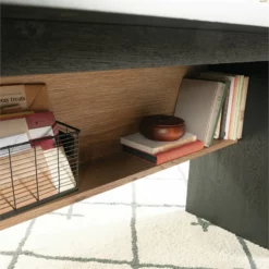 Sauder Acadia Way Engineered Wood L-Shaped Desk In Raven Oak/Timber Oak 20 Sauder Acadia Way Engineered Wood L-Shaped Desk In Raven Oak/Timber Oak -CYMAX Sales 2491092 11 L