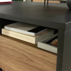 Sauder Acadia Way Engineered Wood L-Shaped Desk In Raven Oak/Timber Oak -CYMAX Sales 2491092 7 L