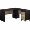Sauder Acadia Way Engineered Wood L-Shaped Desk In Raven Oak/Timber Oak -CYMAX Sales 2491092 L