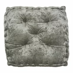 Mina Victory Life Styles 24" Square Fabric Booster Seat Cushion In Gray