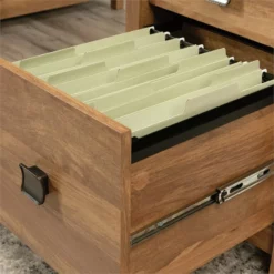 Sauder Cannery Bridge Engineered Wood Executive Desk In Sindoori Mango/Brown -CYMAX Sales 2498975 14 L