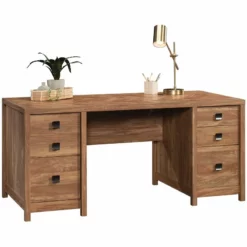 Sauder Cannery Bridge Engineered Wood Executive Desk In Sindoori Mango/Brown -CYMAX Sales 2498975 4 L