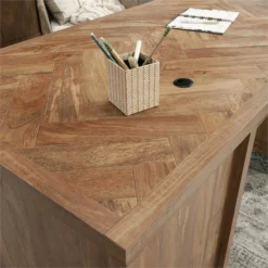 Sauder Cannery Bridge Engineered Wood Executive Desk In Sindoori Mango/Brown -CYMAX Sales 2498975 8 L