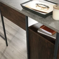 UrbanPro Engineered Wood And Metal L-Shaped Desk In Rich Walnut -CYMAX Sales 2499518 16 L