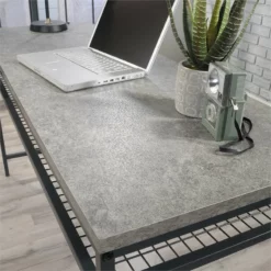 UrbanPro Engineered Wood And Metal L-Shaped Desk In Rich Walnut -CYMAX Sales 2499518 9 L