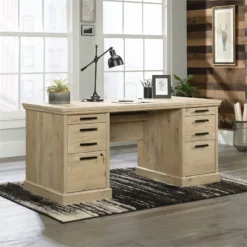 UrbanPro Engineered Wood Executive Desk In Prime Oak -CYMAX Sales 2499537 5 L