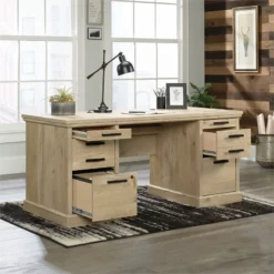 UrbanPro Engineered Wood Executive Desk In Prime Oak -CYMAX Sales 2499537 6 L