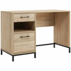 UrbanPro Traditional Engineered Wood Desk In Charter Oak Finish