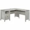 UrbanPro Traditional L-Desk In Engineered Wood In White Plank