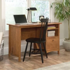 UrbanPro Single Engineered Wood Pedestal Desk In Prairie Cherry Finish -CYMAX Sales 2499568 16 L