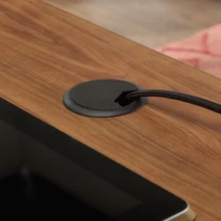 UrbanPro Traditional Engineered Wood L-Desk In Prairie Cherry Finish -CYMAX Sales 2499569 13 L