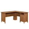 UrbanPro Traditional Engineered Wood L-Desk In Prairie Cherry Finish -CYMAX Sales 2499569 L