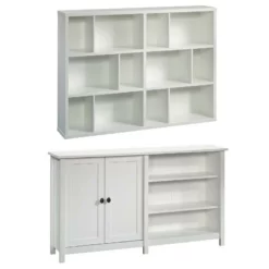 Home Square 2-Piece Set With 43" TV Console For TVs And Horizontal Bookcase