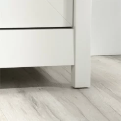 Home Square 2-Piece Set With Writing Desk And 3-Shelf Bookcase In Soft White -CYMAX Sales 2504752 12 L