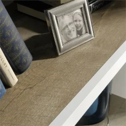 Home Square 2-Piece Set With Writing Desk And 3-Shelf Bookcase In Soft White -CYMAX Sales 2504752 15 L