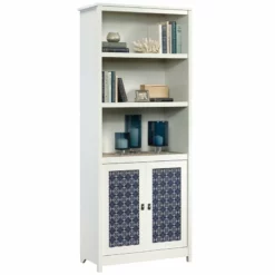 Home Square 2-Piece Set With Writing Desk And 3-Shelf Bookcase In Soft White -CYMAX Sales 2504752 19 L