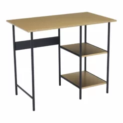 ZUO Harris Modern Style Steel Metal Desk In Brass And Black Finish