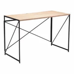 ZUO Yazmine Modern Style Steel And Fir Wood Desk In Natural Finish