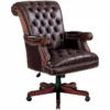 UrbanPro Faux Leather Ergonomic Tufted Office Chair In Dark Brown