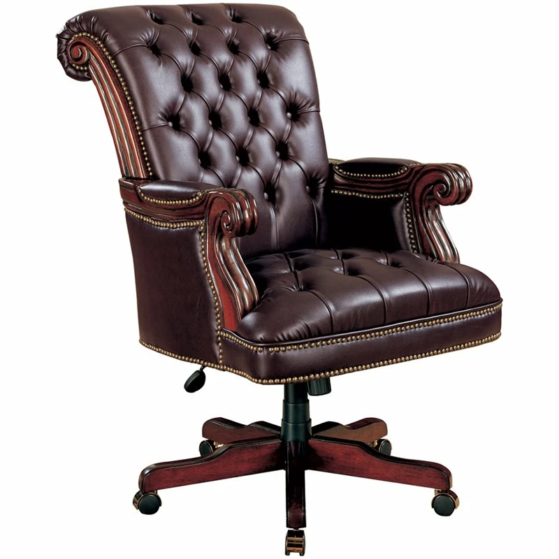 UrbanPro Faux Leather Ergonomic Tufted Office Chair In Dark Brown 3 UrbanPro Faux Leather Ergonomic Tufted Office Chair In Dark Brown
