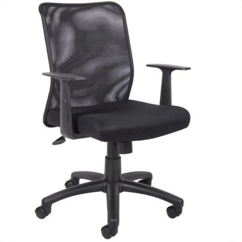 UrbanPro Contemporary Fabric Mesh Task Office Chair With T-Arms In Black 3 UrbanPro Contemporary Fabric Mesh Task Office Chair With T-Arms In Black