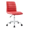 UrbanPro Modern Vinyl/Nylon Mid Back Armless Swivel Office Chair In Red 1 UrbanPro Modern Vinyl/Nylon Mid Back Armless Swivel Office Chair In Red -CYMAX Sales 2516827 4 L