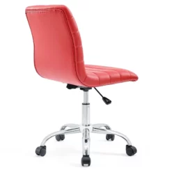 UrbanPro Modern Vinyl/Nylon Mid Back Armless Swivel Office Chair In Red -CYMAX Sales 2516827 8 L