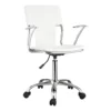 UrbanPro Modern Vinyl/Steel Adjustable Height Office Chair In White 1 UrbanPro Modern Vinyl/Steel Adjustable Height Office Chair In White -CYMAX Sales 2516831 4 L
