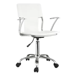 UrbanPro Modern Vinyl/Steel Adjustable Height Office Chair In White