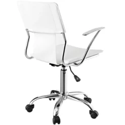UrbanPro Modern Vinyl/Steel Adjustable Height Office Chair In White -CYMAX Sales 2516831 7 L
