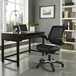 UrbanPro Modern Faux Leather Mesh Office Chair In Black 10 UrbanPro Modern Faux Leather Mesh Office Chair In Black -CYMAX Sales 2516843 3 L