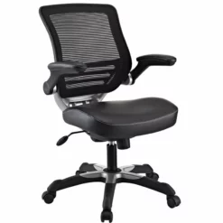 UrbanPro Modern Faux Leather Mesh Office Chair In Black