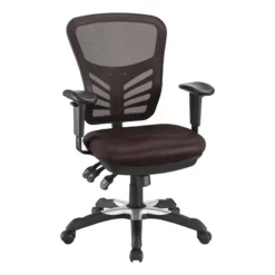 UrbanPro Modern Fabric/Sponge Adjustable Height Office Chair In Mahogany/Black