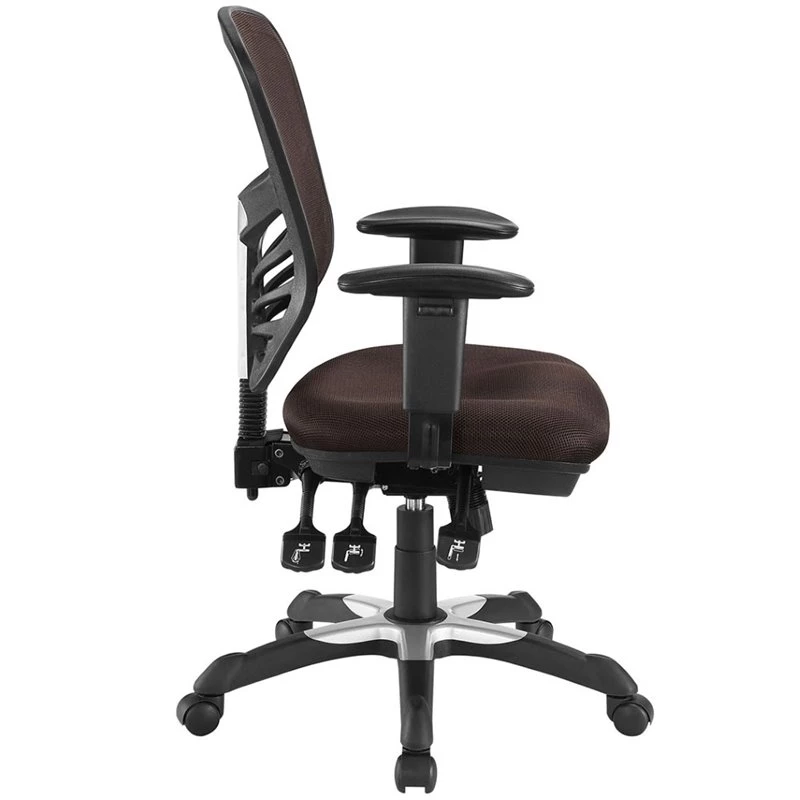 UrbanPro Modern Fabric/Sponge Adjustable Height Office Chair In Mahogany/Black 5 UrbanPro Modern Fabric/Sponge Adjustable Height Office Chair In Mahogany/Black - Image 3