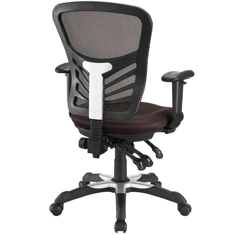 UrbanPro Modern Fabric/Sponge Adjustable Height Office Chair In Mahogany/Black 6 UrbanPro Modern Fabric/Sponge Adjustable Height Office Chair In Mahogany/Black - Image 4