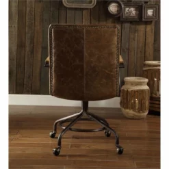 UrbanPro Leather Swivel Office Chair In Vintage Whiskey 9 UrbanPro Leather Swivel Office Chair In Vintage Whiskey -CYMAX Sales 2516917 2 L