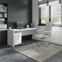Echo 72W Computer Desk With Drawers In Pure White - Engineered Wood -CYMAX Sales 2517767 1 L 2