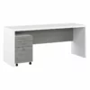 Echo 72W Computer Desk With Drawers In Modern Gray - Engineered Wood
