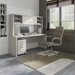Echo 72W Computer Desk With Hutch & Drawers In Charcoal Maple - Engineered Wood 41 Echo 72W Computer Desk With Hutch & Drawers In Charcoal Maple - Engineered Wood -CYMAX Sales 2517770 1 L 2