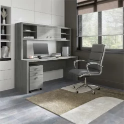 Echo 72W Computer Desk With Hutch & Drawers In Charcoal Maple - Engineered Wood 35 Echo 72W Computer Desk With Hutch & Drawers In Charcoal Maple - Engineered Wood -CYMAX Sales 2517771 1 L 2