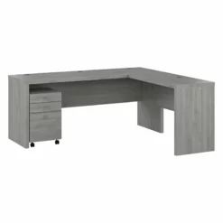 Echo 72W L Shaped Computer Desk With Drawers In Pure White - Engineered Wood 34 Echo 72W L Shaped Computer Desk With Drawers In Pure White - Engineered Wood -CYMAX Sales 2517797 L 3