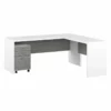 Echo 72W L Shaped Computer Desk With Drawers In Pure White - Engineered Wood -CYMAX Sales 2517799 L 3