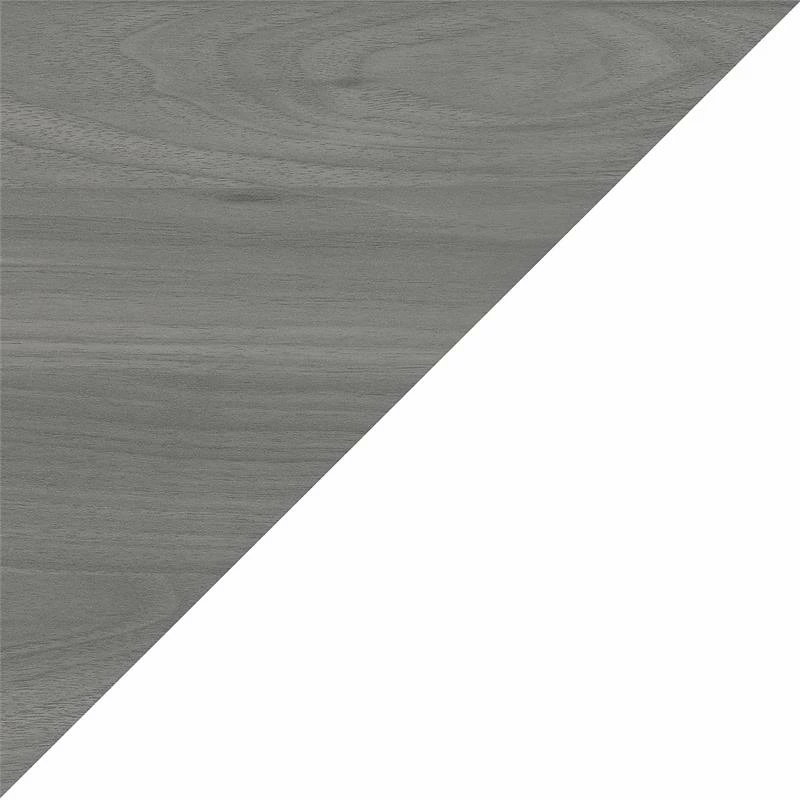 Echo 72W Bow Front Desk In Pure White And Modern Gray - Engineered Wood 8 Echo 72W Bow Front Desk In Pure White And Modern Gray - Engineered Wood - Image 6