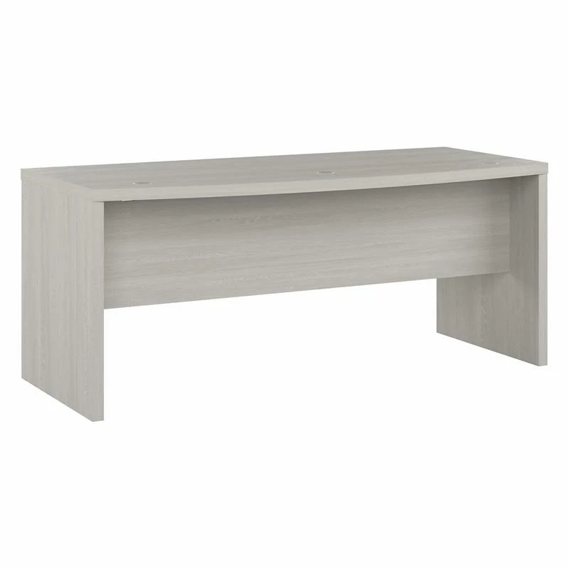 Echo 72W Bow Front Desk In Pure White And Modern Gray - Engineered Wood 21 Echo 72W Bow Front Desk In Pure White And Modern Gray - Engineered Wood - Image 19