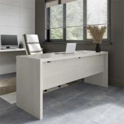 Echo 72W Computer Desk In Pure White And Modern Gray - Engineered Wood 41 Echo 72W Computer Desk In Pure White And Modern Gray - Engineered Wood -CYMAX Sales 2517866 1 L 1
