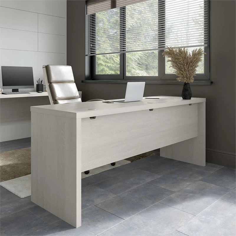 Echo 72W Computer Desk In Pure White And Modern Gray - Engineered Wood 22 Echo 72W Computer Desk In Pure White And Modern Gray - Engineered Wood - Image 20